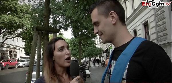  Berlin Straßen Casting - normales Mädchen und Mann machen One night Stand